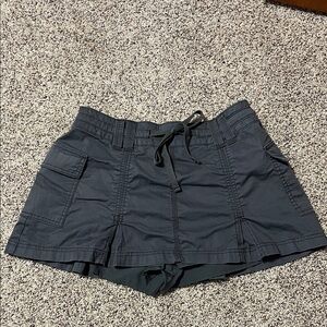 Womens Gray Hollister Cargo Mid-Rise Skort Large
